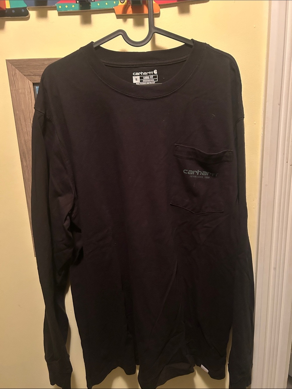 Carhartt Black Long-Sleeve Pocket Tee